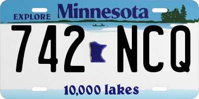 MN license plate 742NCQ