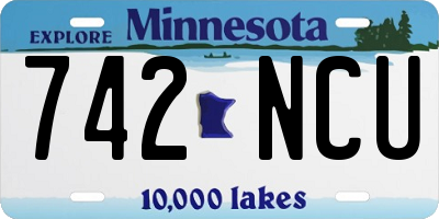 MN license plate 742NCU