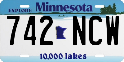 MN license plate 742NCW
