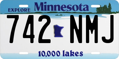 MN license plate 742NMJ