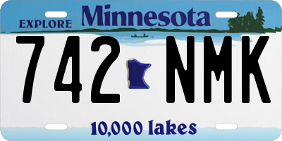 MN license plate 742NMK