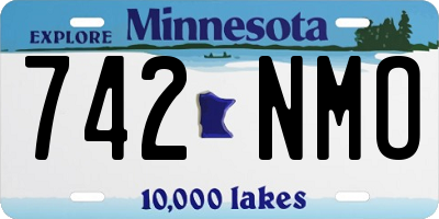 MN license plate 742NMO