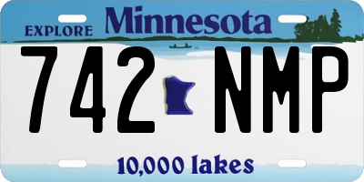 MN license plate 742NMP
