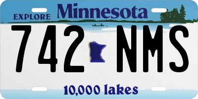 MN license plate 742NMS