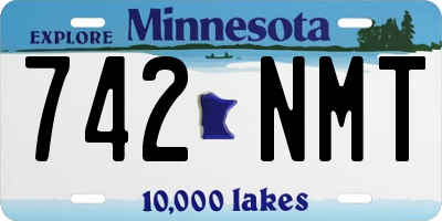 MN license plate 742NMT