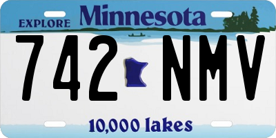 MN license plate 742NMV