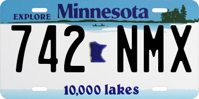 MN license plate 742NMX