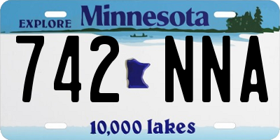 MN license plate 742NNA