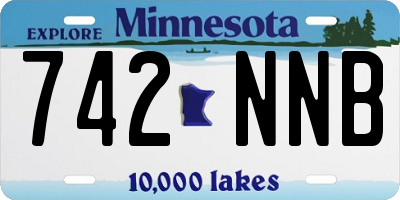 MN license plate 742NNB