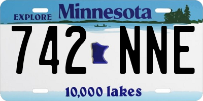 MN license plate 742NNE