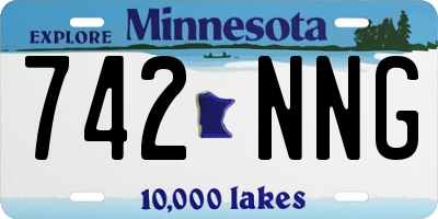 MN license plate 742NNG