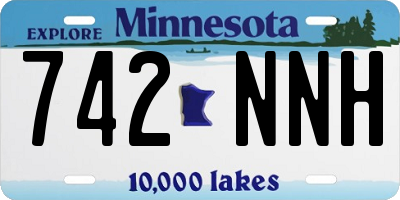 MN license plate 742NNH