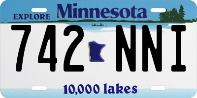MN license plate 742NNI