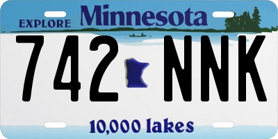 MN license plate 742NNK