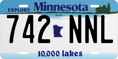 MN license plate 742NNL