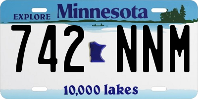 MN license plate 742NNM