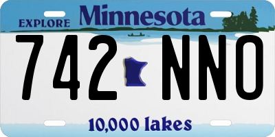 MN license plate 742NNO