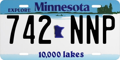 MN license plate 742NNP