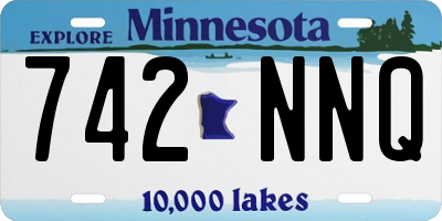 MN license plate 742NNQ