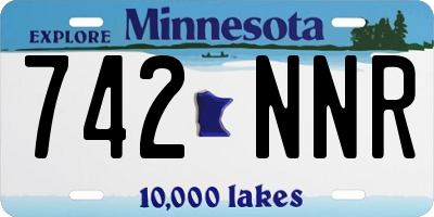 MN license plate 742NNR