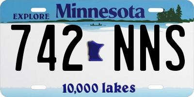 MN license plate 742NNS