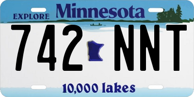 MN license plate 742NNT