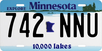 MN license plate 742NNU