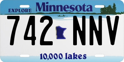 MN license plate 742NNV