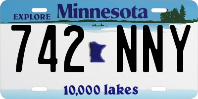 MN license plate 742NNY