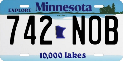 MN license plate 742NOB