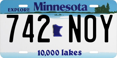 MN license plate 742NOY