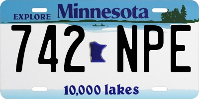 MN license plate 742NPE