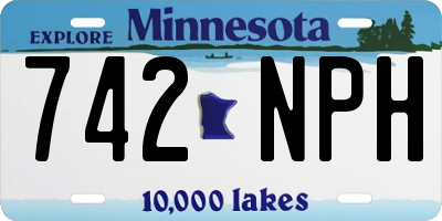 MN license plate 742NPH