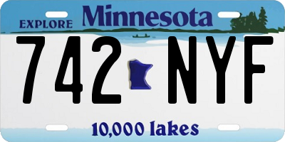 MN license plate 742NYF