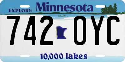 MN license plate 742OYC