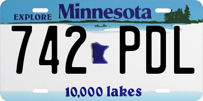 MN license plate 742PDL