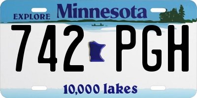 MN license plate 742PGH
