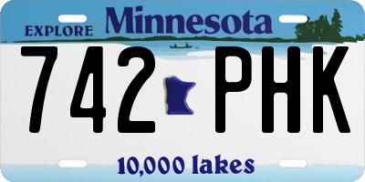 MN license plate 742PHK