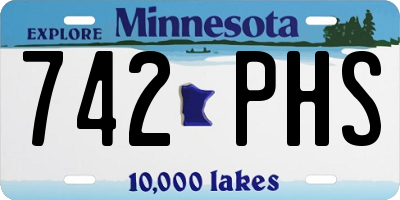 MN license plate 742PHS