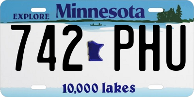 MN license plate 742PHU