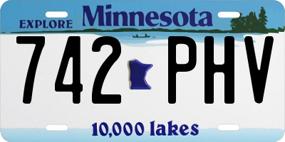 MN license plate 742PHV