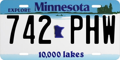 MN license plate 742PHW