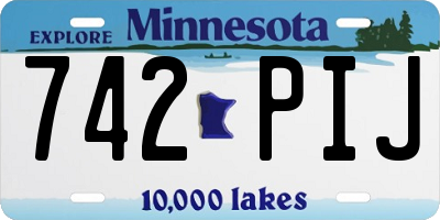 MN license plate 742PIJ