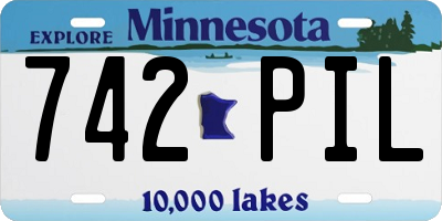 MN license plate 742PIL