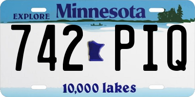 MN license plate 742PIQ