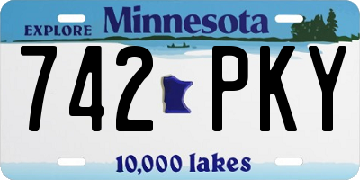 MN license plate 742PKY