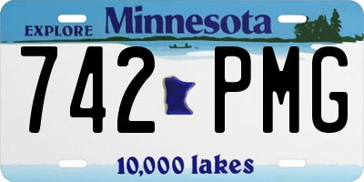 MN license plate 742PMG