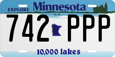 MN license plate 742PPP