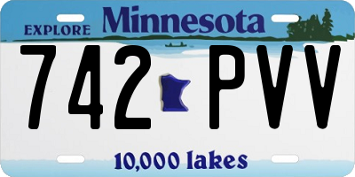 MN license plate 742PVV