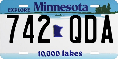 MN license plate 742QDA